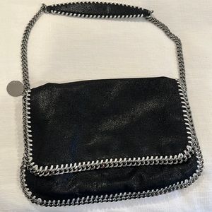 Stella Mc Cartney shaggy deer fold over shoulder bag